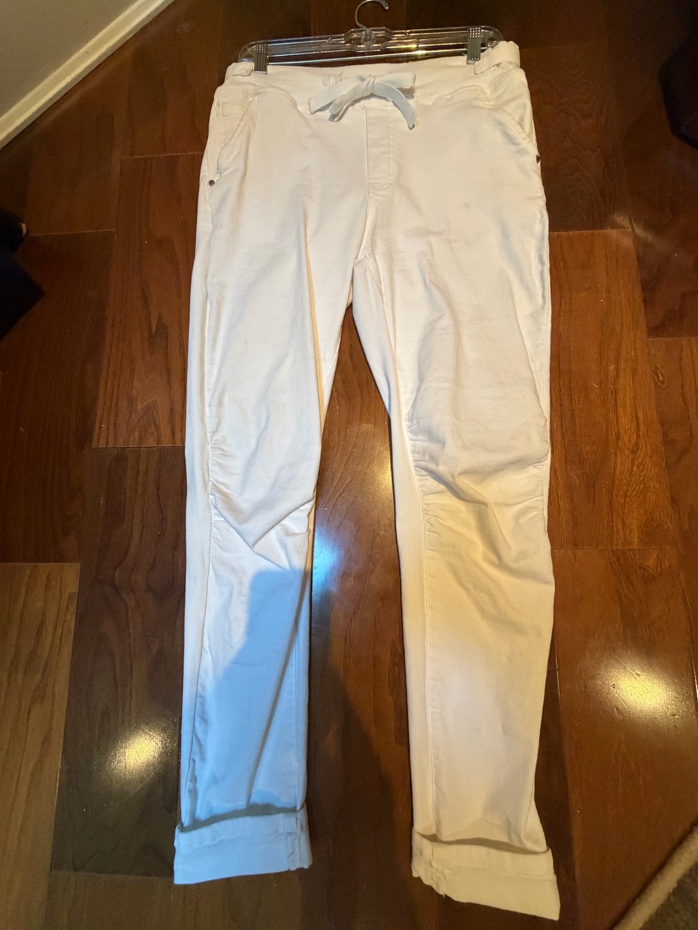 White Slim Pants